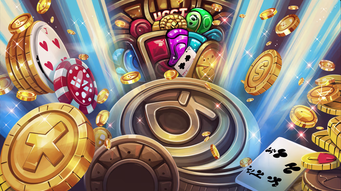 Ilustração de jogos de casino online